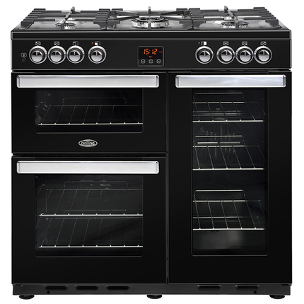Belling 90cm Dual Fuel Cooker - COOKCENTRE 90DFT BLK - 444444071