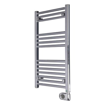 Elnur 300W Thermostatic Electric Towel Rail Ladder Style Straight Chrome - TBC8