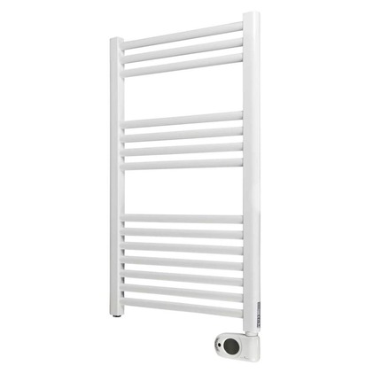 Elnur 300W Thermostatic Electric Towel Rail Ladder Style Straight White - TBB8K