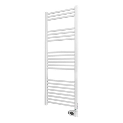 Elnur 600W Thermostatic Electric Towel Rail Ladder Style Straight White - TBB12K