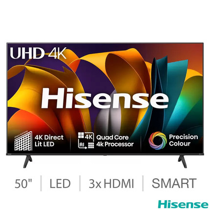 Hisense 50 Inch 4K UHD HDR LED Freely TV - 50A6NTUK