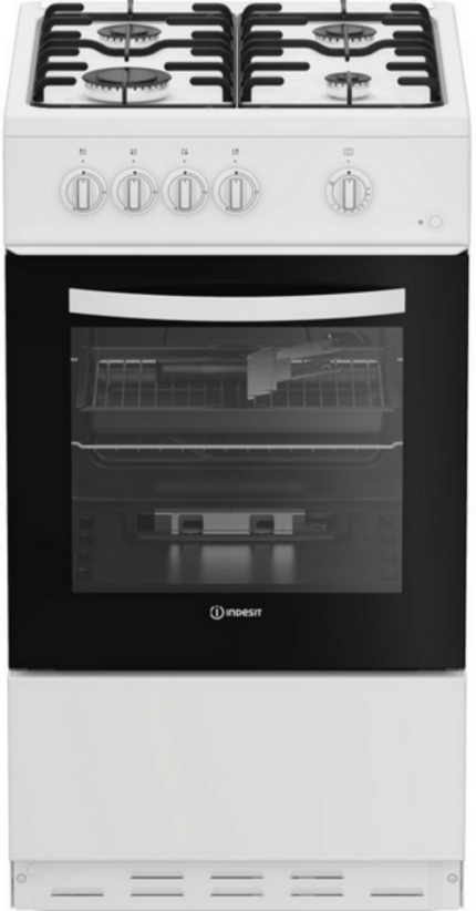 Indesit 50cm Single Cavity Gas Cooker - I5G1KMW