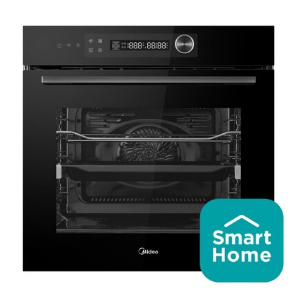 Midea 60cm Built-In Hydrolytic Single Oven - MBO7NM30E4-BK