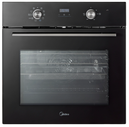 Midea 60cm Built-In Multifunction Single Oven - MBO65M90D2C-BK
