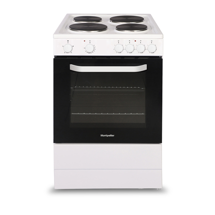 Montpellier 60cm Solid Plate Single Cavity cooker - MDAFCS60ESW