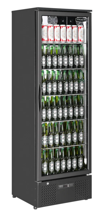 Sterling Pro 60cm Single Door Upright Bottle Cooler - SP110-BK