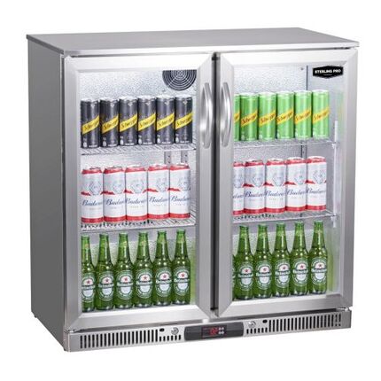 Sterling Pro 90cm Double Door Outdoor Bottle Cooler - SP2LO-OUT-STS