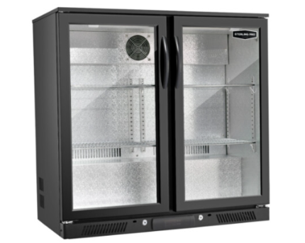 Sterling Pro 90cm Low Height Double Door Bottle Cooler - SP2HC-LOW-BH