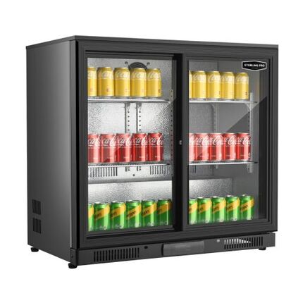 Sterling Pro 90cm Sliding Double Door Bottle Cooler - SP2HC-BS