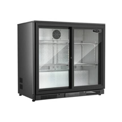Sterling Pro 90cm Sliding Double Door Low Height Bottle Cooler - SP2HC-LOW-BS