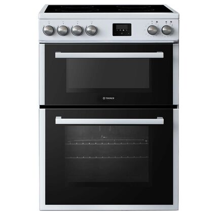 Teknix 60cm Double Oven Electric Cooker - TKED64W/2