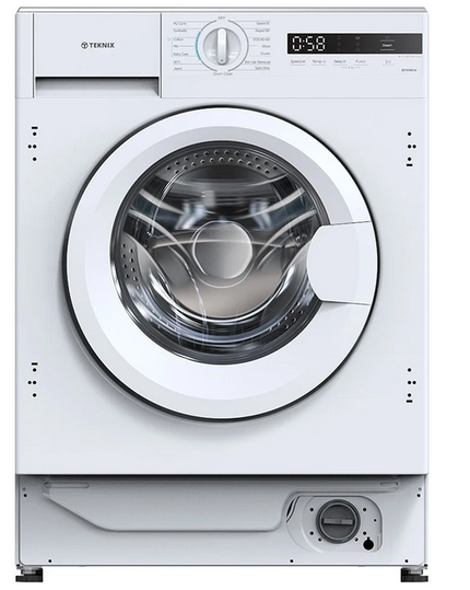 Teknix 8kg, 1400 Spin Integrated Washing Machine - BITKW814