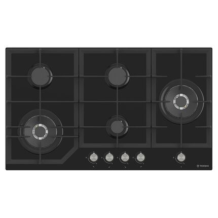 Teknix 90cm 5 Burner Gas Hob - BITK290GH5B 