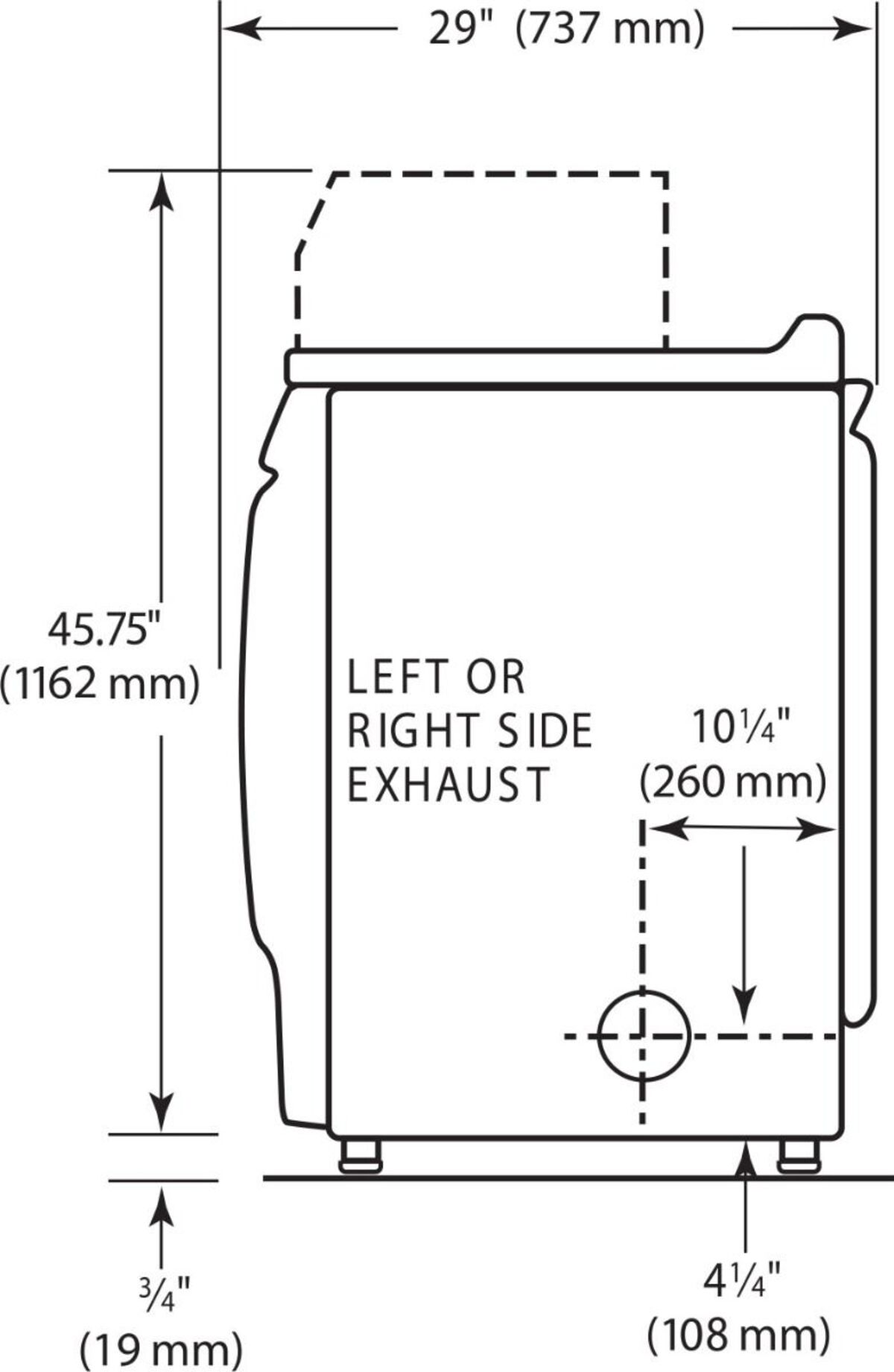 Maytag 10.5kg Commercial Front Loading Gas Vented Dryer - MDG28PRTGW 4